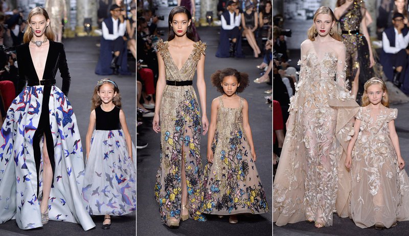 Elegantní šaty Paris Haute Couture Fashion Week