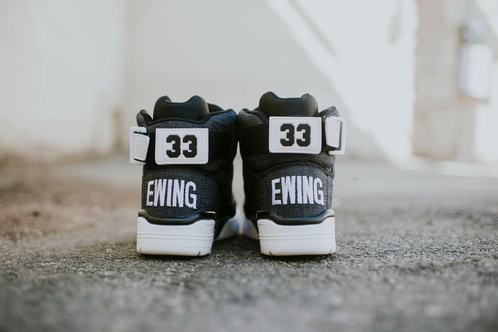 Stylové tenisky z džínoviny Ewing 33 Hi Black Denim