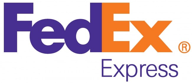 Logo celosvětové spediční firmy FedEx