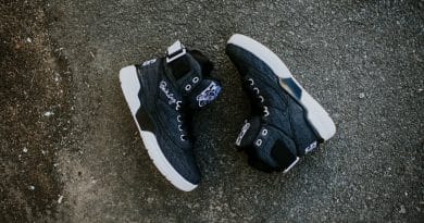 Stylové tenisky z džínoviny Ewing 33 Hi Black Denim