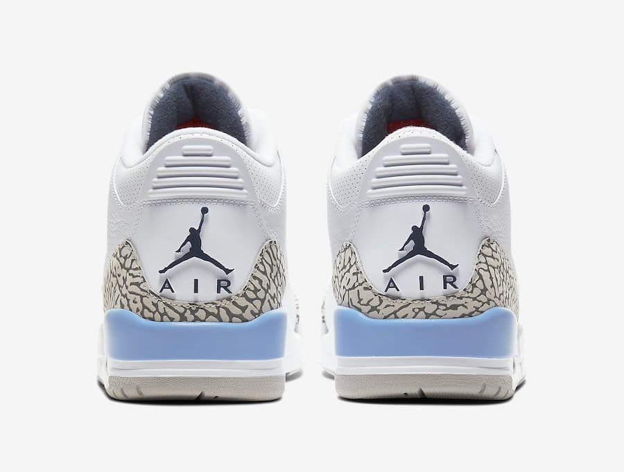 Tenisky Air Jordan 3 UNC White and Blue