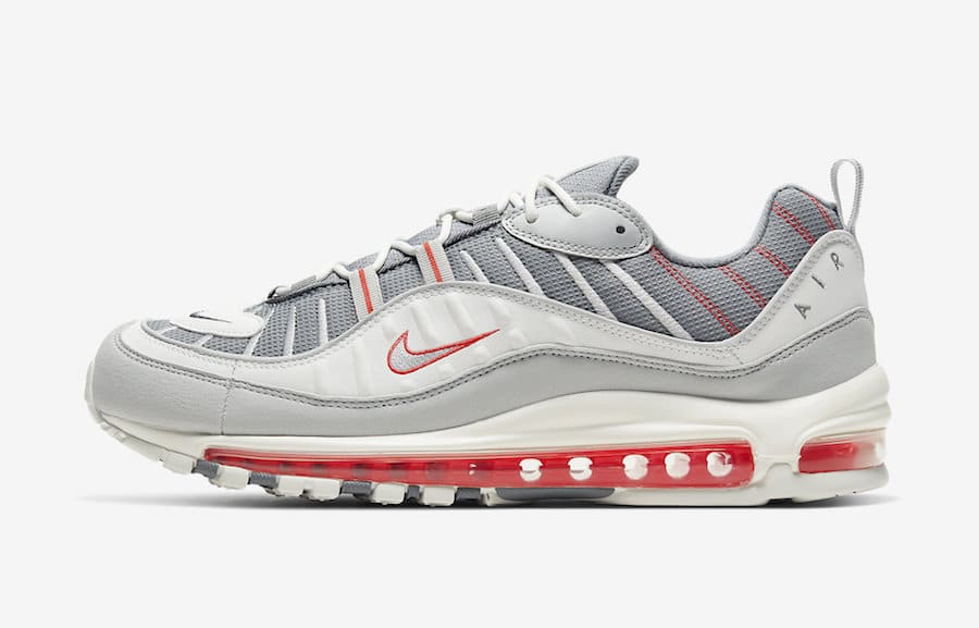 Tenisky Nike Air Max 98 Grey Sail Habanero Red