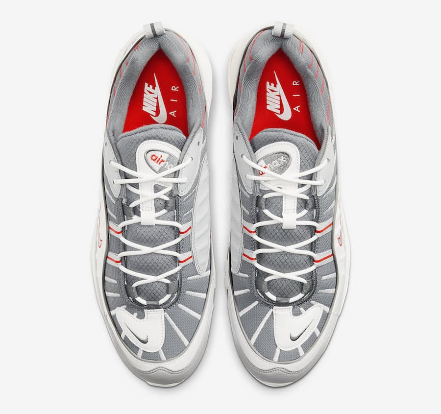 Tenisky Nike Air Max 98 Grey Sail Habanero Red