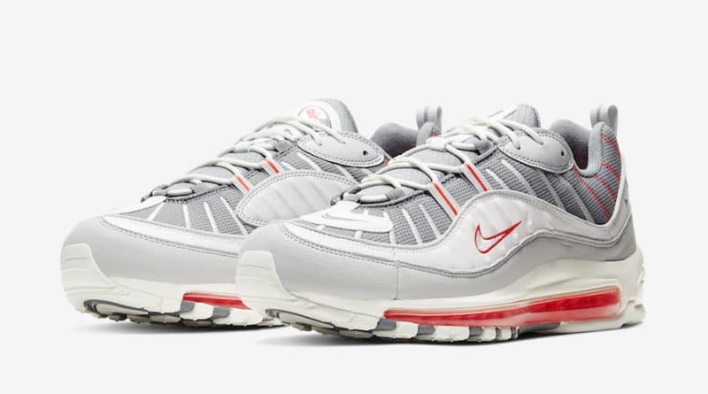 Tenisky Nike Air Max 98 Grey Sail Habanero Red