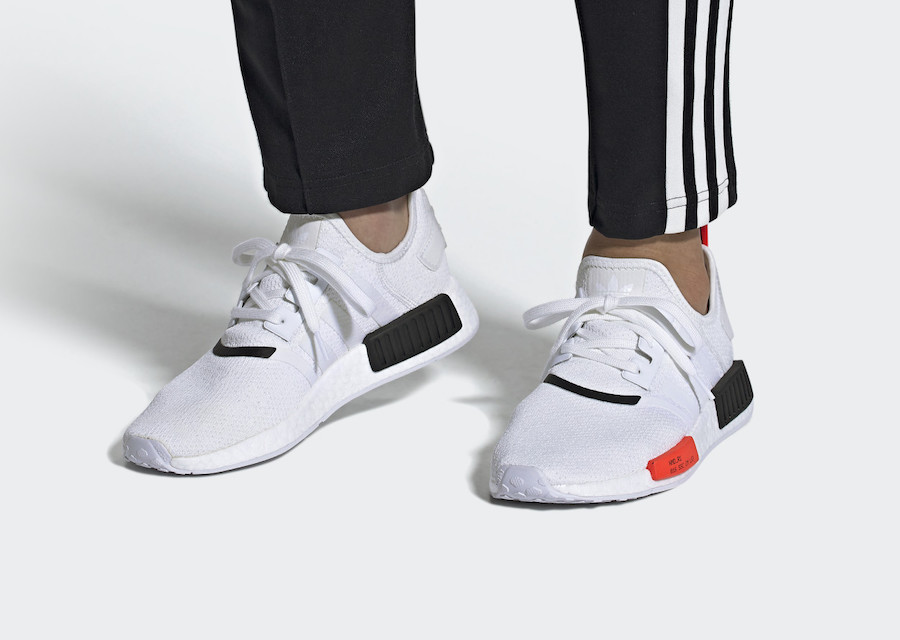 Tenisky adidas NMD R1 White Solar Red EH0045