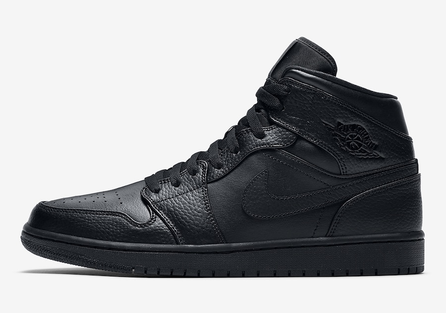 Tenisky Air Jordan 1 Mid Triple Black 554724-091