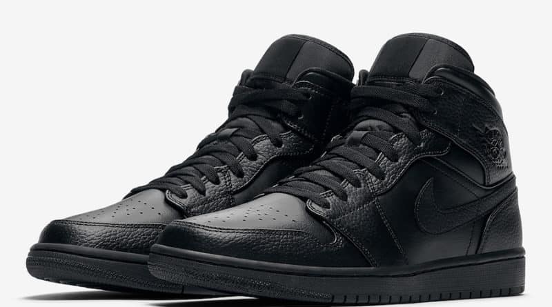 Tenisky Air Jordan 1 Mid Triple Black 554724-091