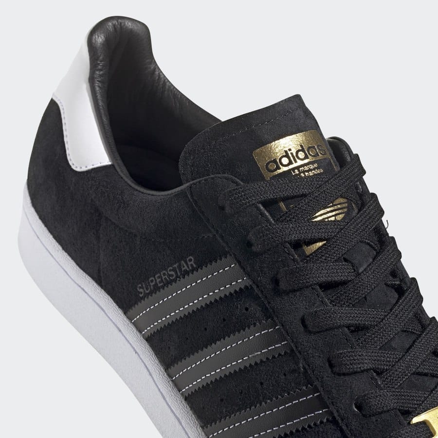 Tenisky adidas Superstar Black White Gold EH1543