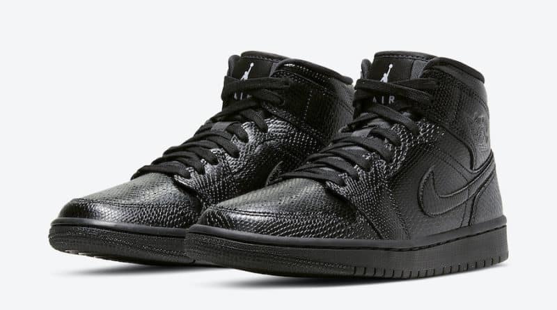 Tenisky Air Jordan 1 Mid Black Snakeskin