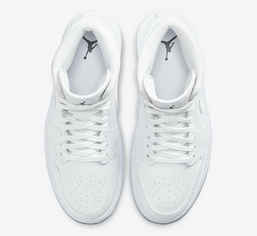 Tenisky Air Jordan 1 Mid White Snakeskin