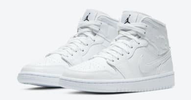 Tenisky Air Jordan 1 Mid White Snakeskin