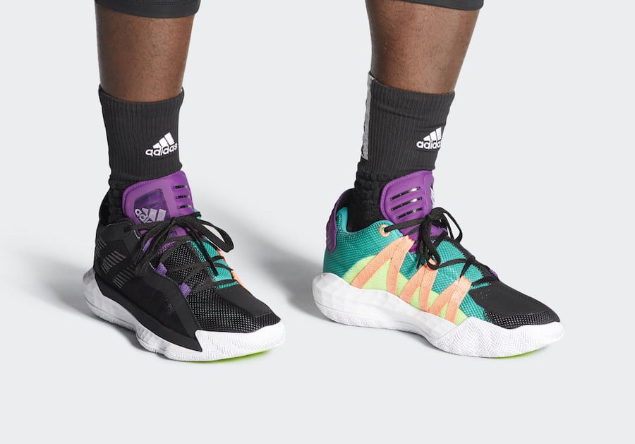 Tenisky adidas Dame 6 Black Purple Teal EH2071