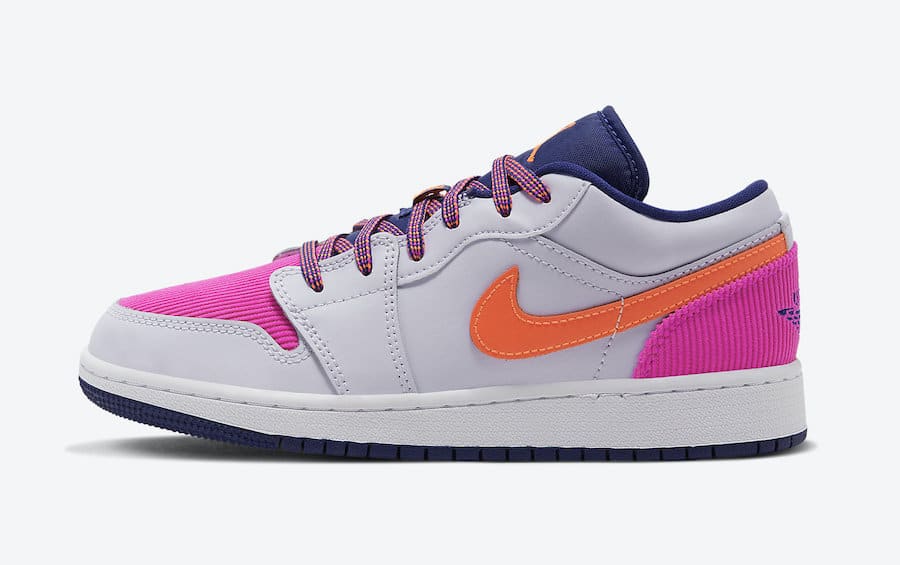 Tenisky Air Jordan 1 Low GS Pink Corduroy