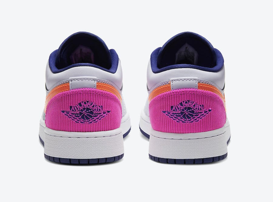 Tenisky Air Jordan 1 Low GS Pink Corduroy