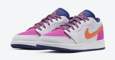 Tenisky Air Jordan 1 Low GS Pink Corduroy