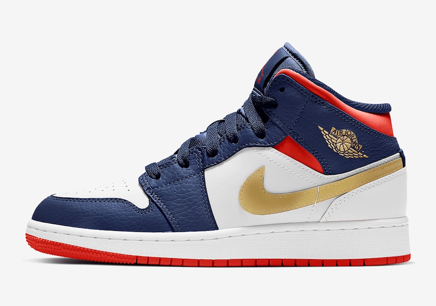 Tenisky Air Jordan 1 Mid GS Olympic BQ6931-104