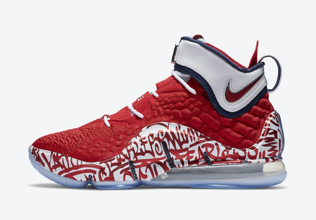 Tenisky Nike LeBron 17 Graffiti Fire Red CT6047-600