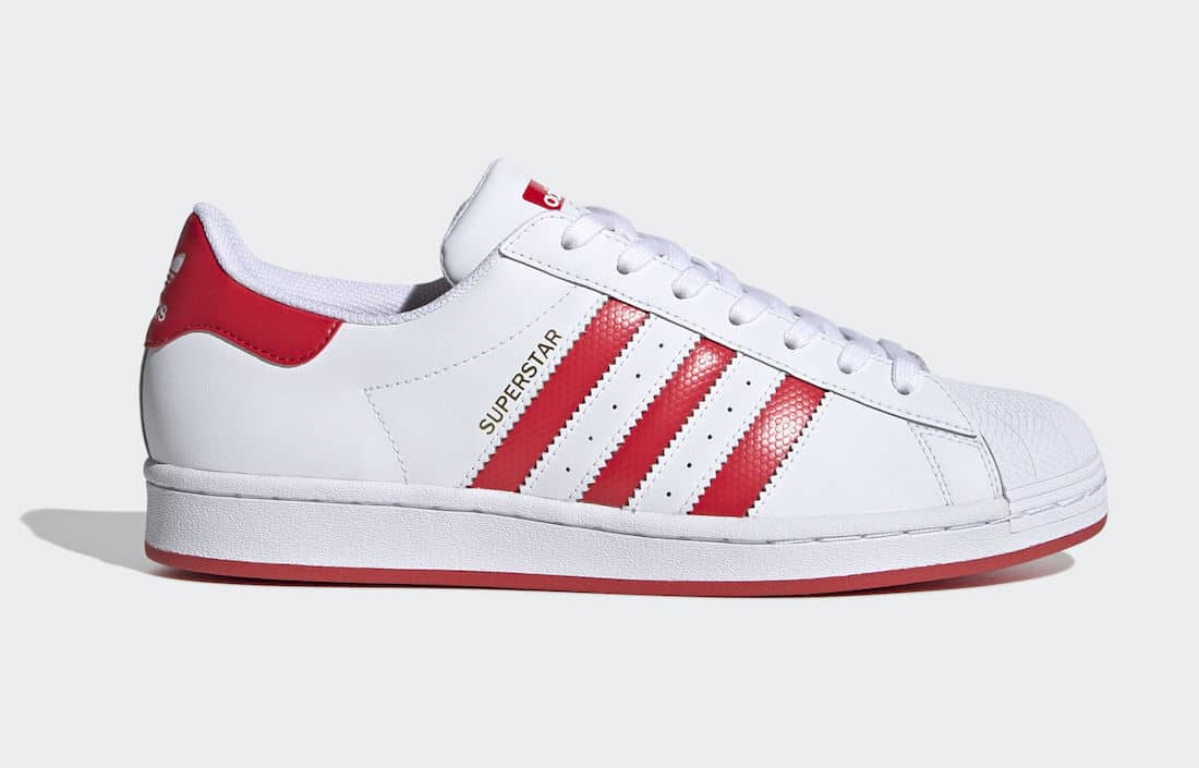 Tenisky adidas Superstar White Lush Red FW6011