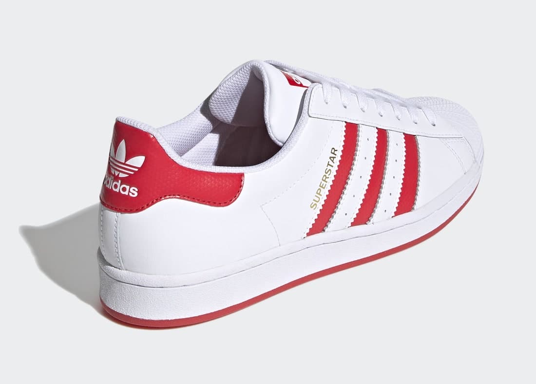 Tenisky adidas Superstar White Lush Red FW6011