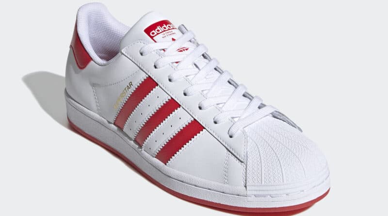 Tenisky adidas Superstar White Lush Red FW6011