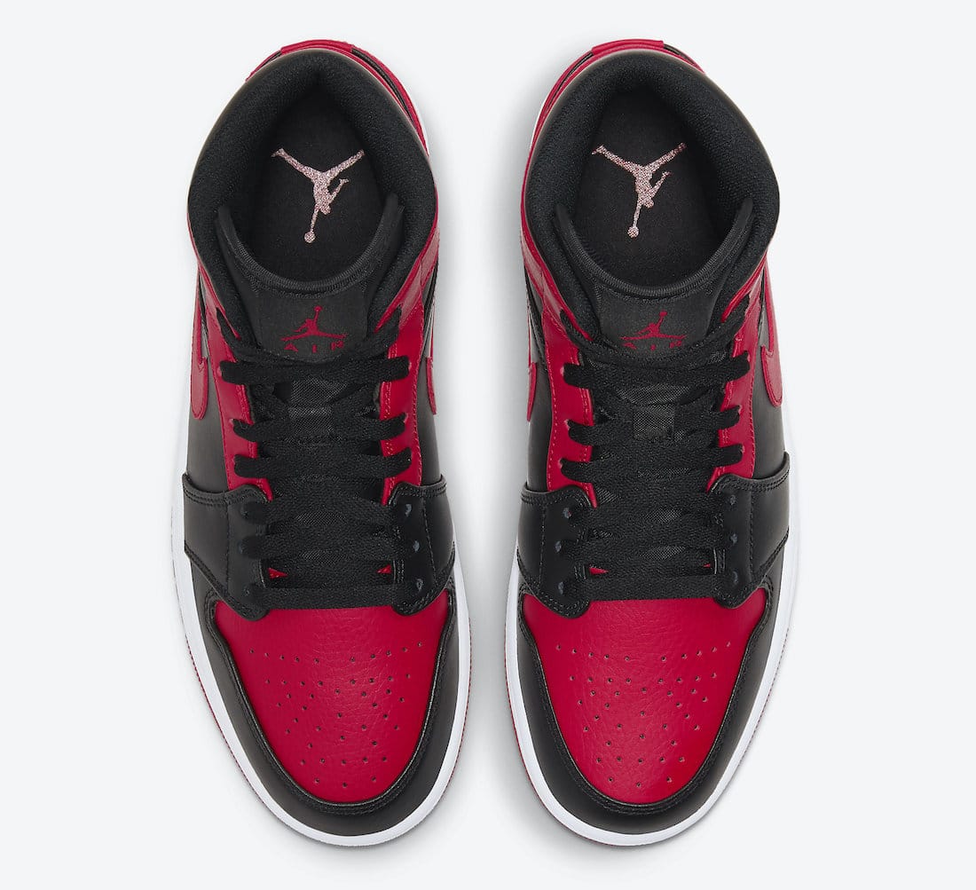 Tenisky Air Jordan 1 Mid Black Red Bred 554724-074