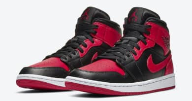 Tenisky Air Jordan 1 Mid Black Red Bred 554724-074