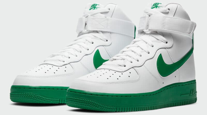 Tenisky Nike Air Force 1 High White Green CK7794-100