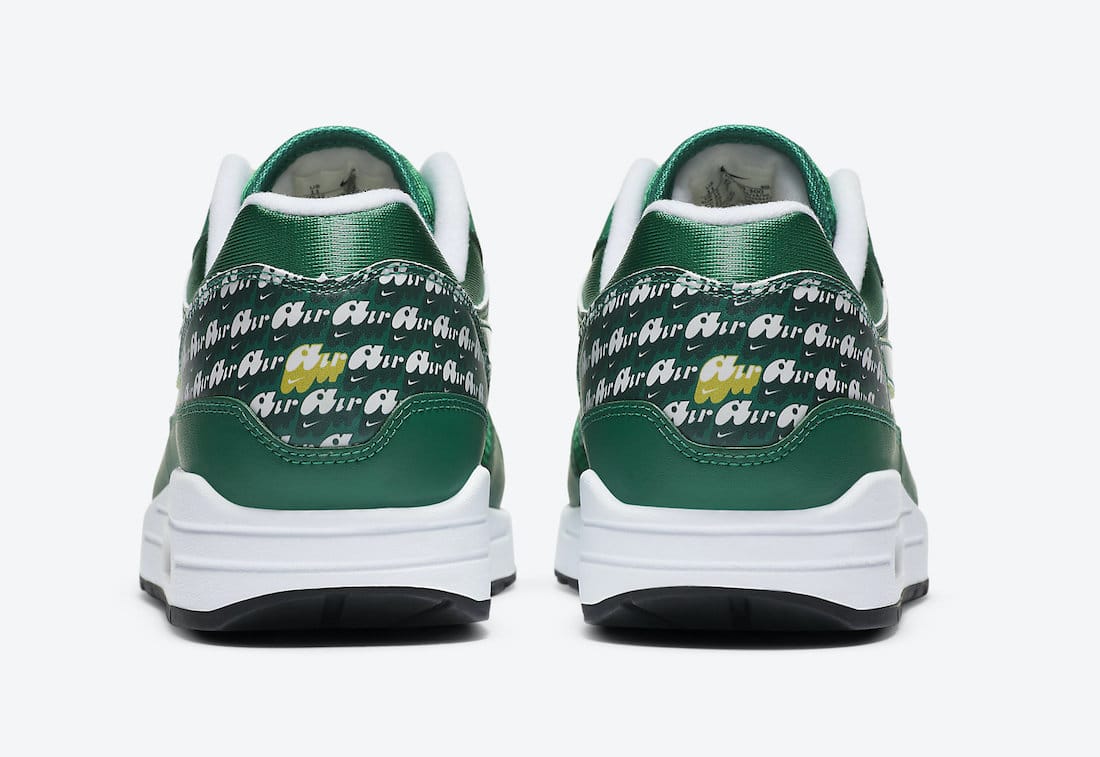 Pánské zelené tenisky Nike Air Max 1 Limeade Pine Green/Pine Green-True White CJ0609-300 nízké sportovní boty a obuv Nike