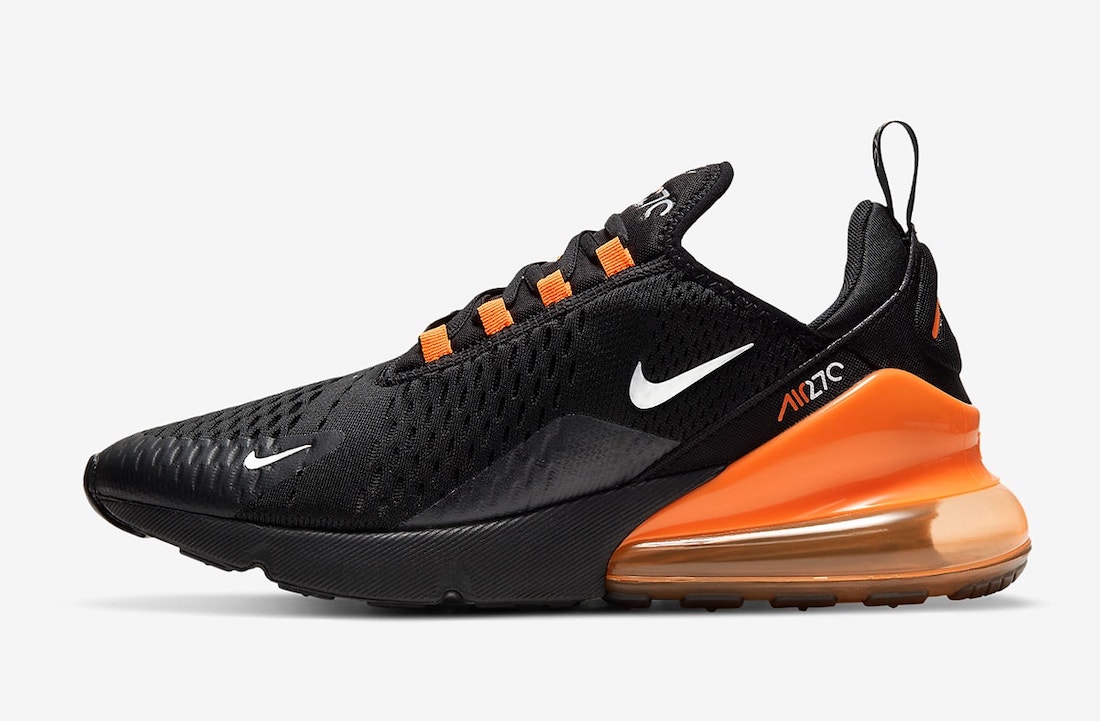 Pánské černé a oranžové tenisky Nike Air Max 270 White Black Silver Orange DC1938-001 nízké sportovní boty