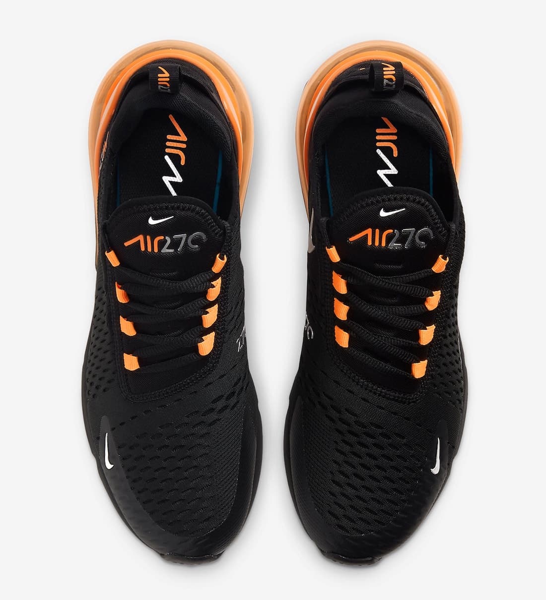 Pánské černé a oranžové tenisky Nike Air Max 270 White Black Silver Orange DC1938-001 nízké sportovní boty