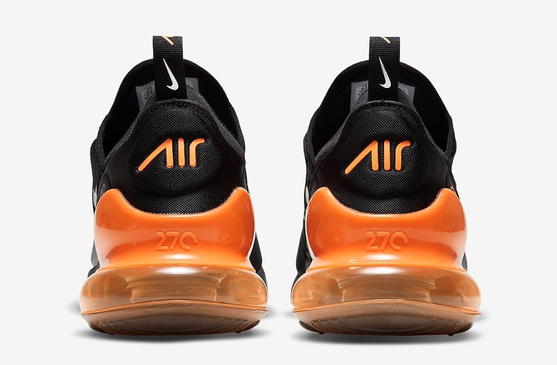 Pánské černé a oranžové tenisky Nike Air Max 270 White Black Silver Orange DC1938-001 nízké sportovní boty