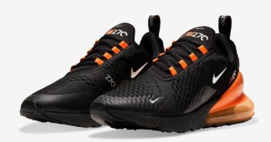 Pánské černé a oranžové tenisky Nike Air Max 270 White Black Silver Orange DC1938-001 nízké sportovní boty