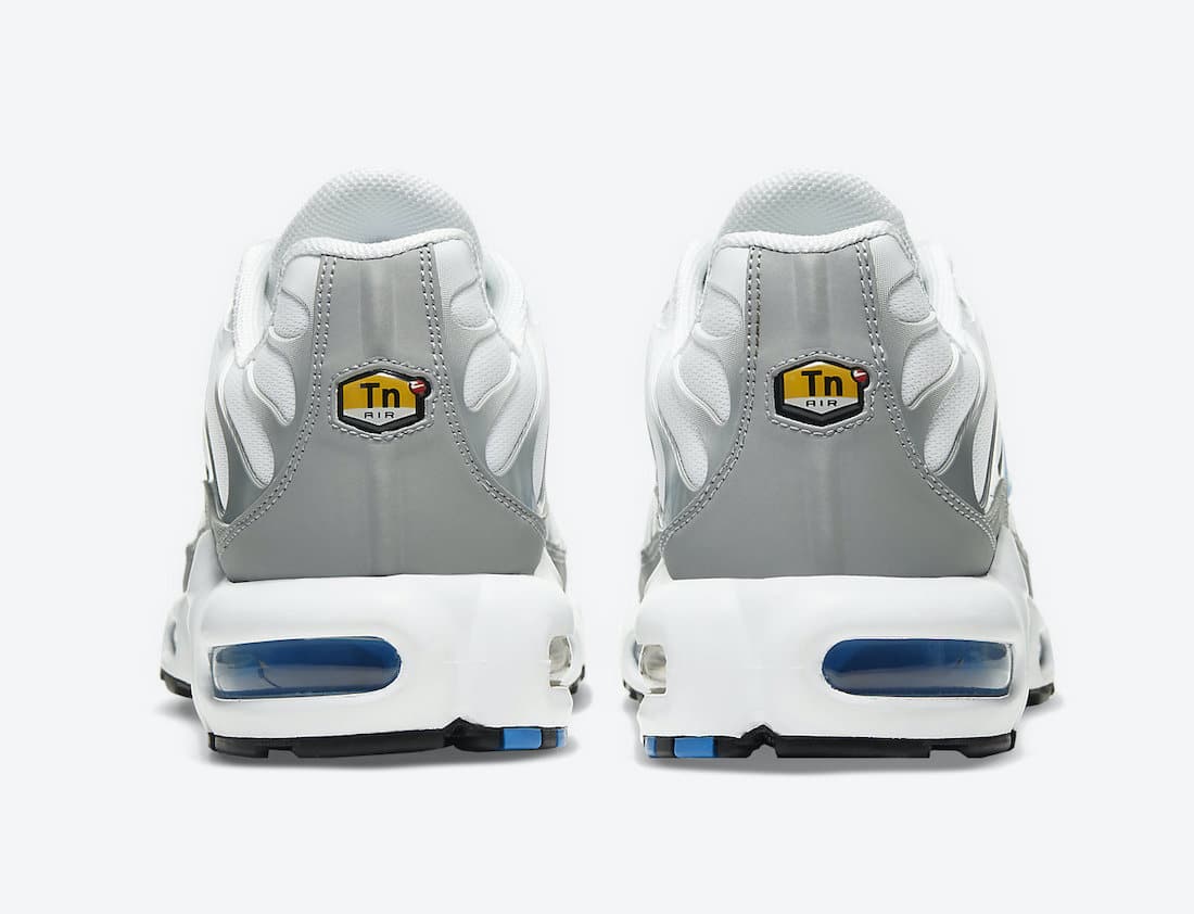 Pánské bílé tenisky Nike Air Max Plus Black/White/Grey-Laser Blue DC0956-100 nízké sportovní boty