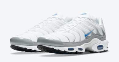 Pánské bílé tenisky Nike Air Max Plus Black/White/Grey-Laser Blue DC0956-100 nízké sportovní boty