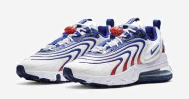 Pánské bílé tenisky Nike Air Max 270 React ENG USA White/Ember Glow/Concord DA1512-100 nízké sportovní boty Nike