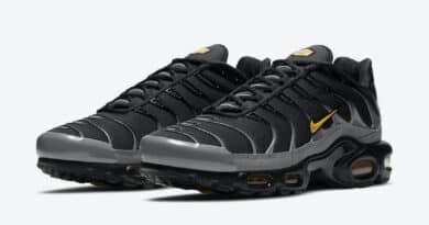 Pánské černé a šedé tenisky Nike Air Max Plus Batman Black Grey Yellow DC0956-001 nízké sportovní boty a obuv Nike