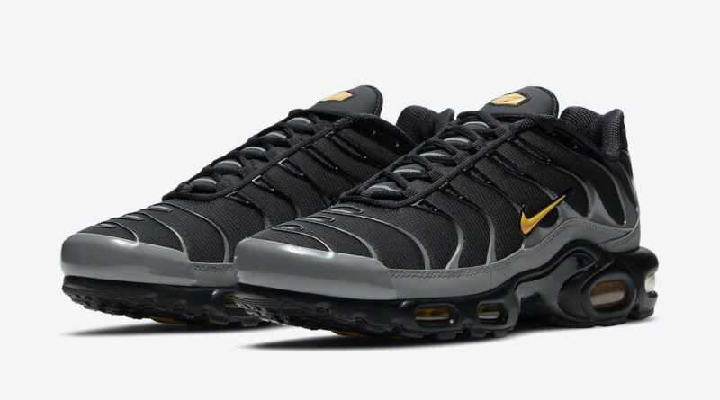 Pánské černé a šedé tenisky Nike Air Max Plus Batman Black Grey Yellow DC0956-001 nízké sportovní boty a obuv Nike