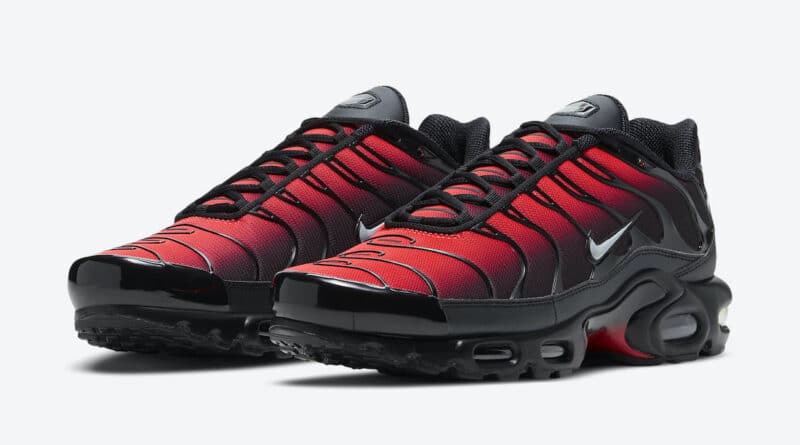 Pánské černé a červené tenisky Nike Air Max Plus White Silver Black Red DC1936-001 nízké sportovní boty a obuv Nike