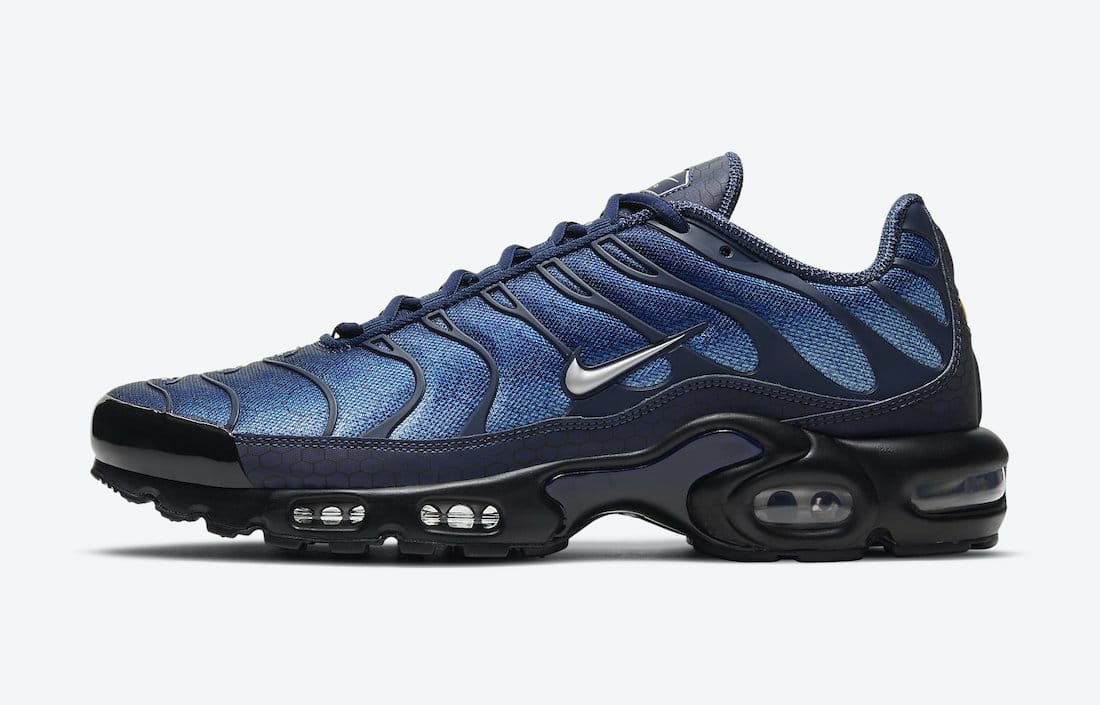 Pánské modré tenisky Nike Air Max Plus Blue Hex Black Silver Blue DC1935-400 nízké sportovní boty a obuv Nike