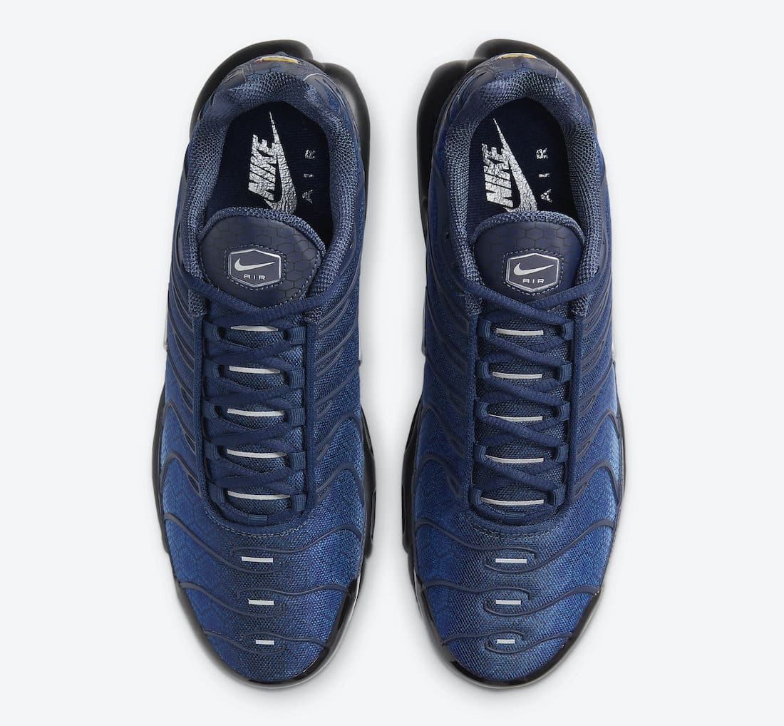 Pánské modré tenisky Nike Air Max Plus Blue Hex Black Silver Blue DC1935-400 nízké sportovní boty a obuv Nike