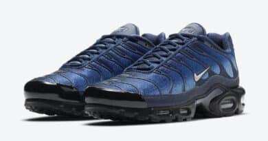 Pánské modré tenisky Nike Air Max Plus Blue Hex Black Silver Blue DC1935-400 nízké sportovní boty a obuv Nike