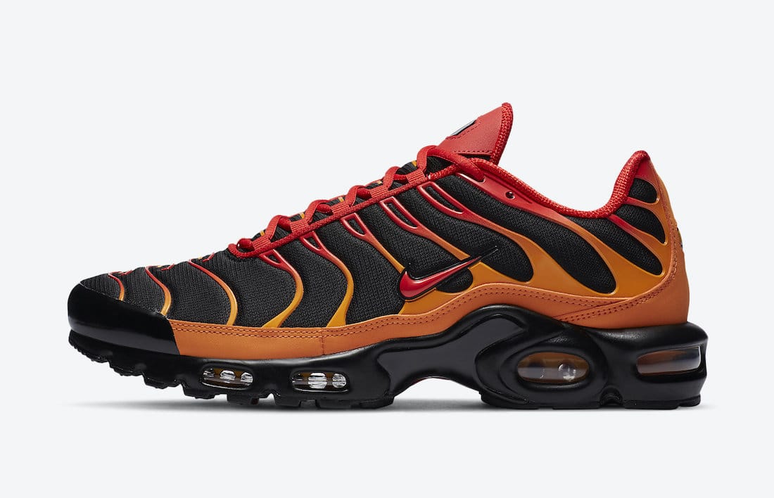 Pánské černé a červené tenisky Nike Air Max Plus Lava Black Red Magma Orange DA1514-001 nízké sportovní boty a obuv Nike