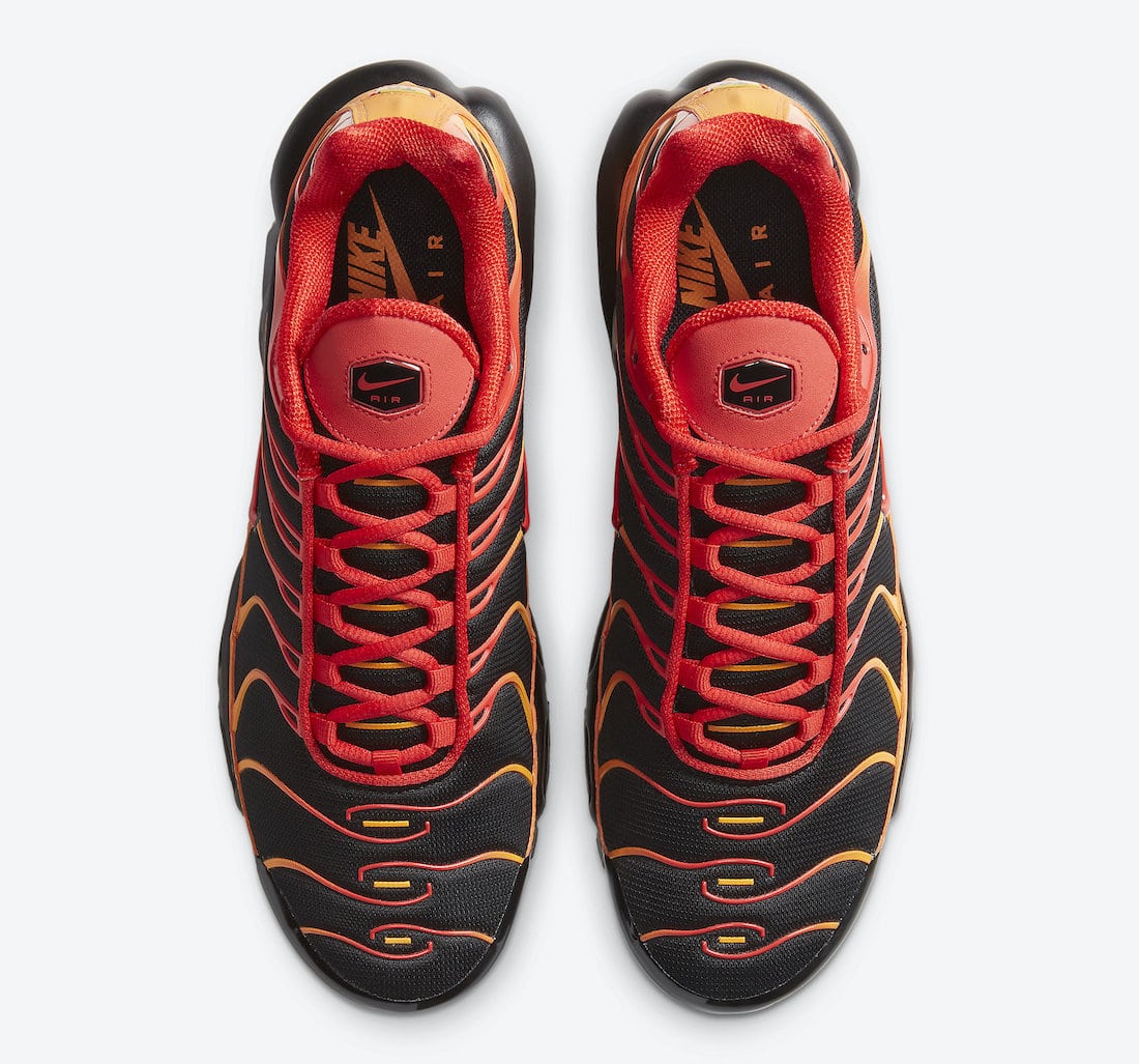 Pánské černé a červené tenisky Nike Air Max Plus Lava Black Red Magma Orange DA1514-001 nízké sportovní boty a obuv Nike