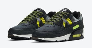 Pánské černé tenisky 3M x Nike Air Max 90 Anthracite/Anthracite-Volt-Black CZ2975-002 nízké sportovní boty a obuv Nike