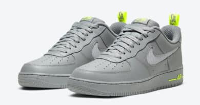 Pánské šedé tenisky Nike Air Force 1 Low Grey Volt DC1429-001 nízké sportovní kožené boty a obuv Nike AF1