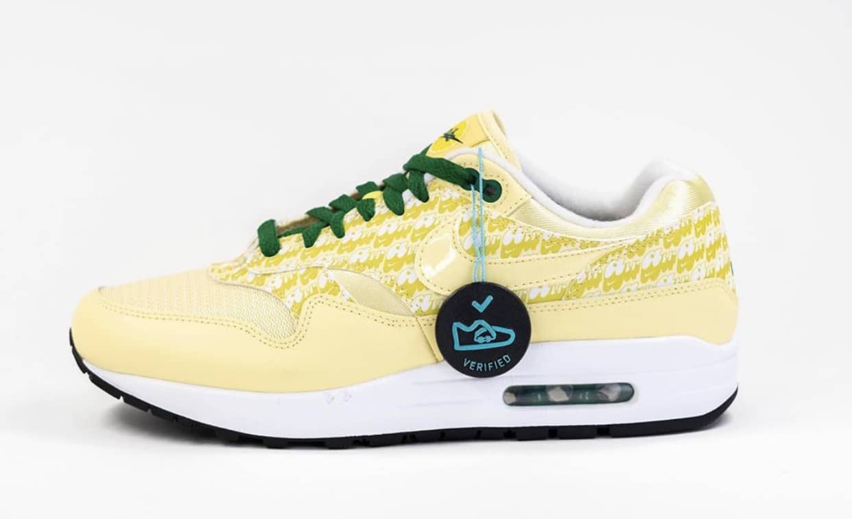 Pánské žluté tenisky Nike Air Max 1 Lemonade/Lemonade-Pine Green-True White CJ0609-700 nízké sportovní boty a obuv Nike