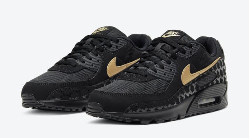 Pánské černé tenisky Nike Air Max 90 Black/Metallic Gold DC4119-001 nízké sportovní boty a obuv Nike Air Max