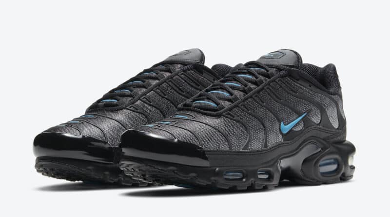 Pánské černé tenisky Nike Air Max Plus Black Hex Black Grey Laser Blue DC1935-001 nízké sportovní boty a obuv Nike