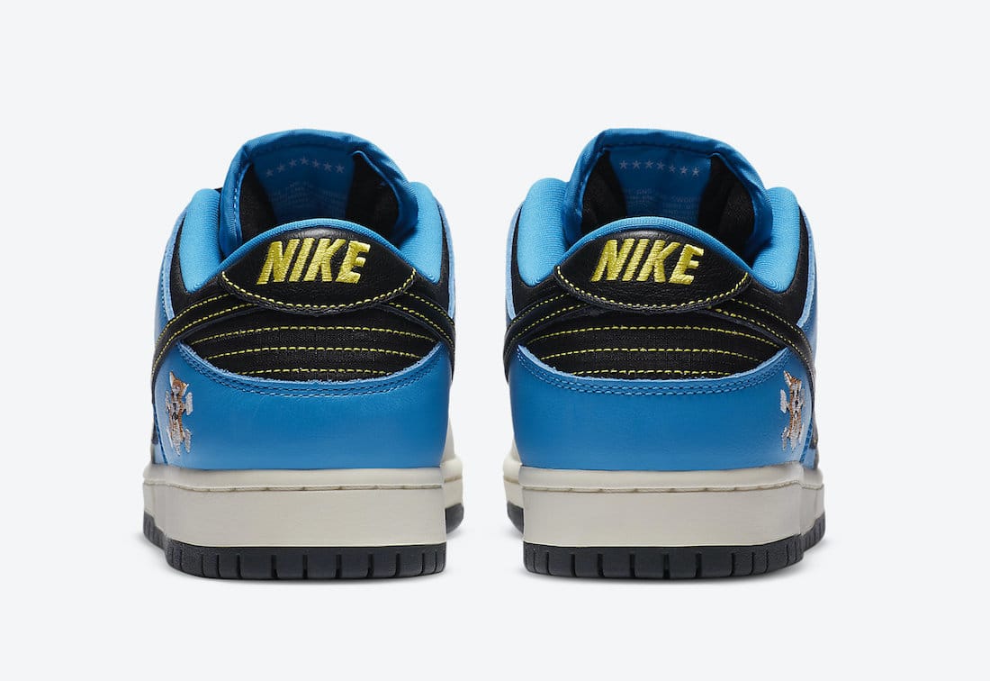 Pánské modré tenisky Instant Skateboards x Nike SB Dunk Low Blue Hero/Pale Ivory/Black CZ5128-400 skate kožené boty a obuv Nike