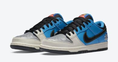 Pánské modré tenisky Instant Skateboards x Nike SB Dunk Low Blue Hero/Pale Ivory/Black CZ5128-400 skate kožené boty a obuv Nike